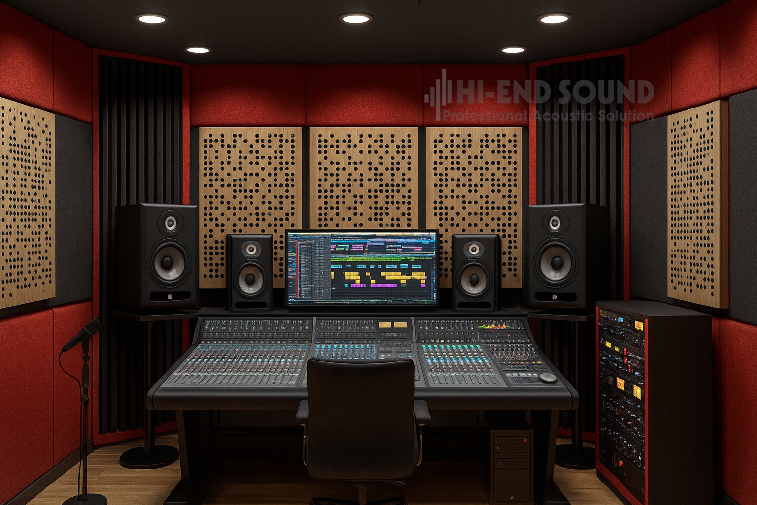 Basstrap Rhythm Code – Tấm bẫy âm gỗ đục lỗ nghệ thuật cho phòng studio ...